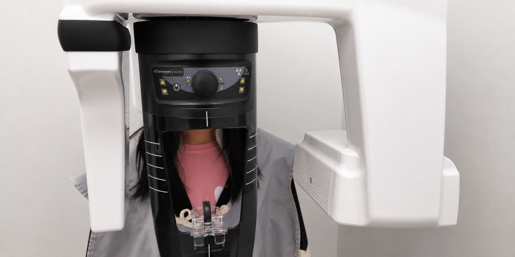 CBCT dental imaging equipment in use